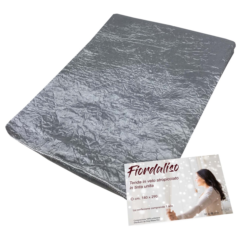 CORTINA DE FIORDALISO en GRIS LISO cm. 140X290 Empaquetado