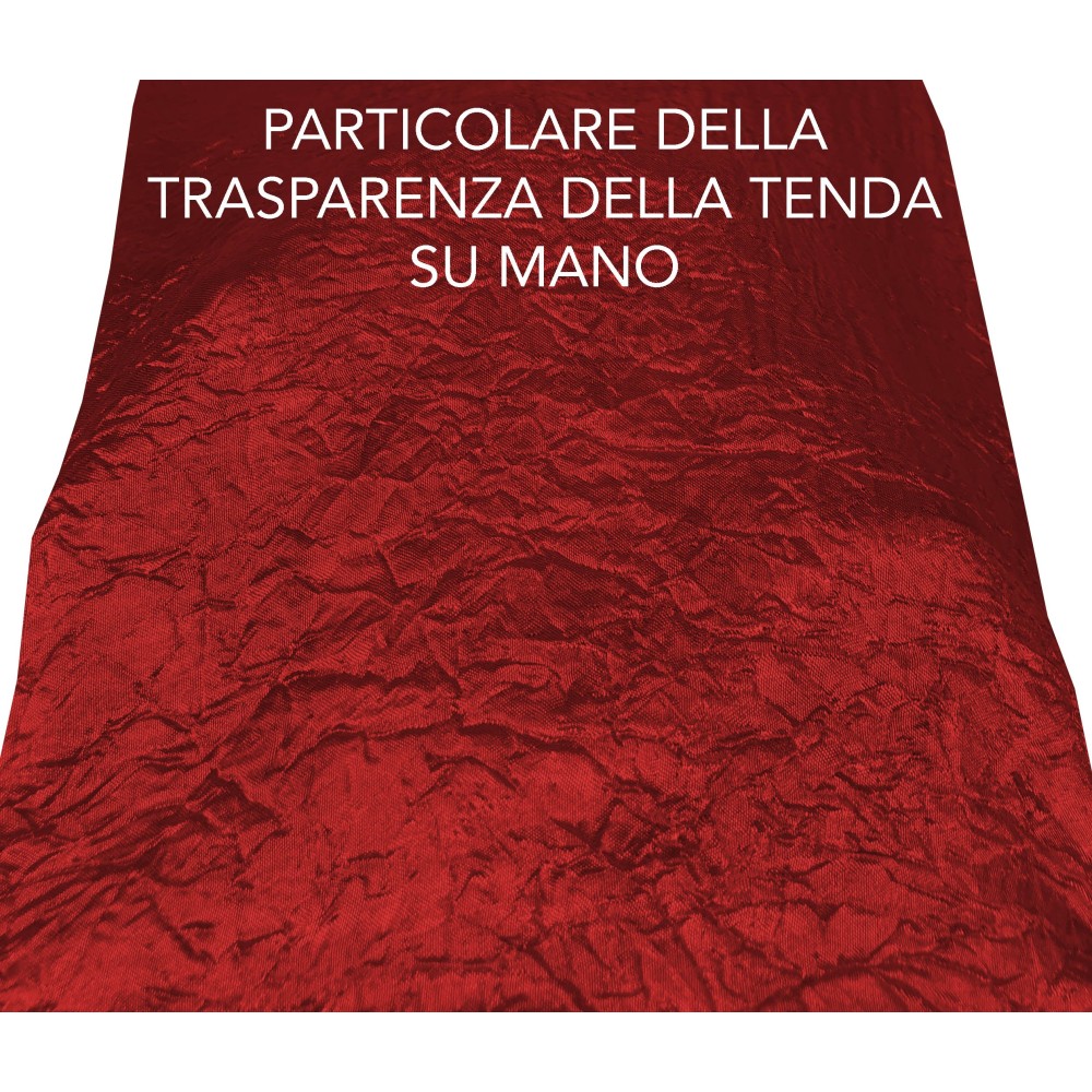 CORTINA DE ACIANO EN COLOR LISO BURDEOS CM. 140X290 Empaquetado