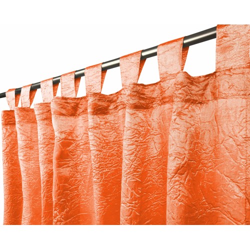 FIORDALISO CURTAIN in solid color ORANGE CM. 140X290 Packaged