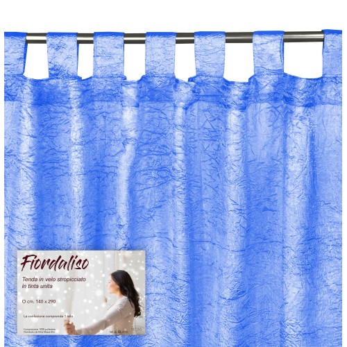 FIORDALISO VORHANG in Unifarbe BLAU CM. 140X290 verpackt