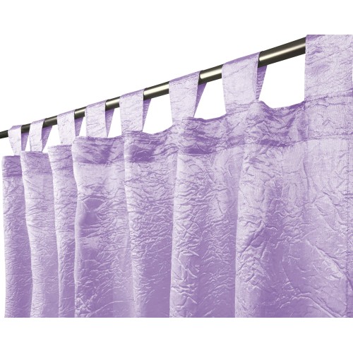 FIORDALISO CURTAIN in solid color LILAC CM. 140X290 Packaged