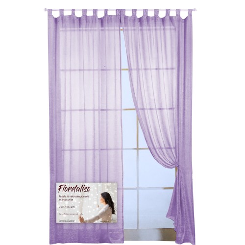 FIORDALISO VORHANG in Unifarbe LILAC CM. 140X290 verpackt